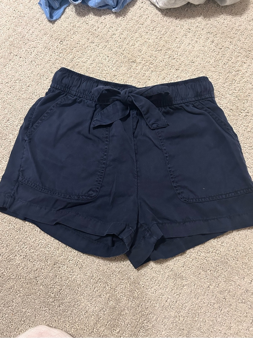 C&C California Navy Tie-Front Shorts